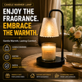 Frosted Glass Candle Warmer Lamp with Adjustable Height & Remote Control